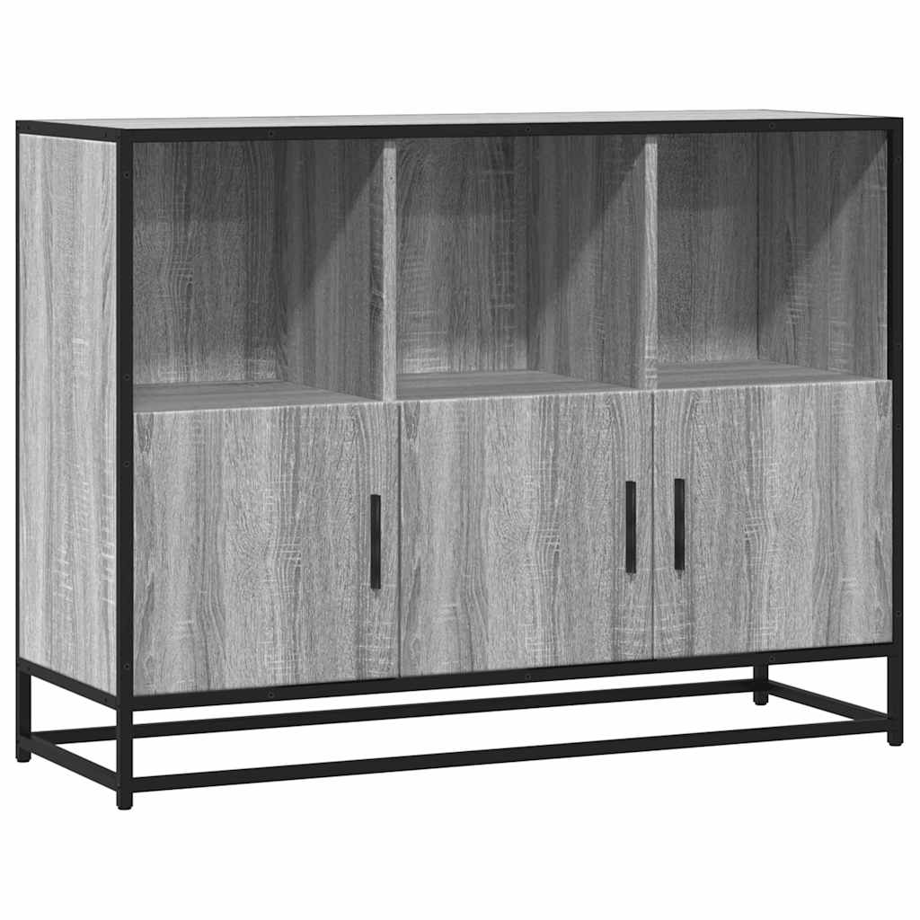 Skjenk grå sonoma 100x35x76 cm konstruert tre