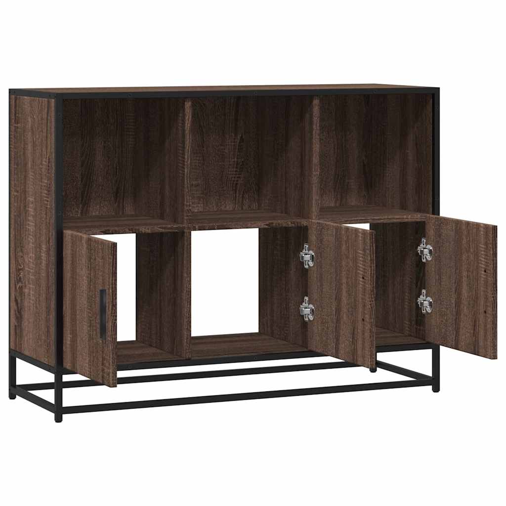 Skjenk brun eik 100x35x76 cm konstruert tre