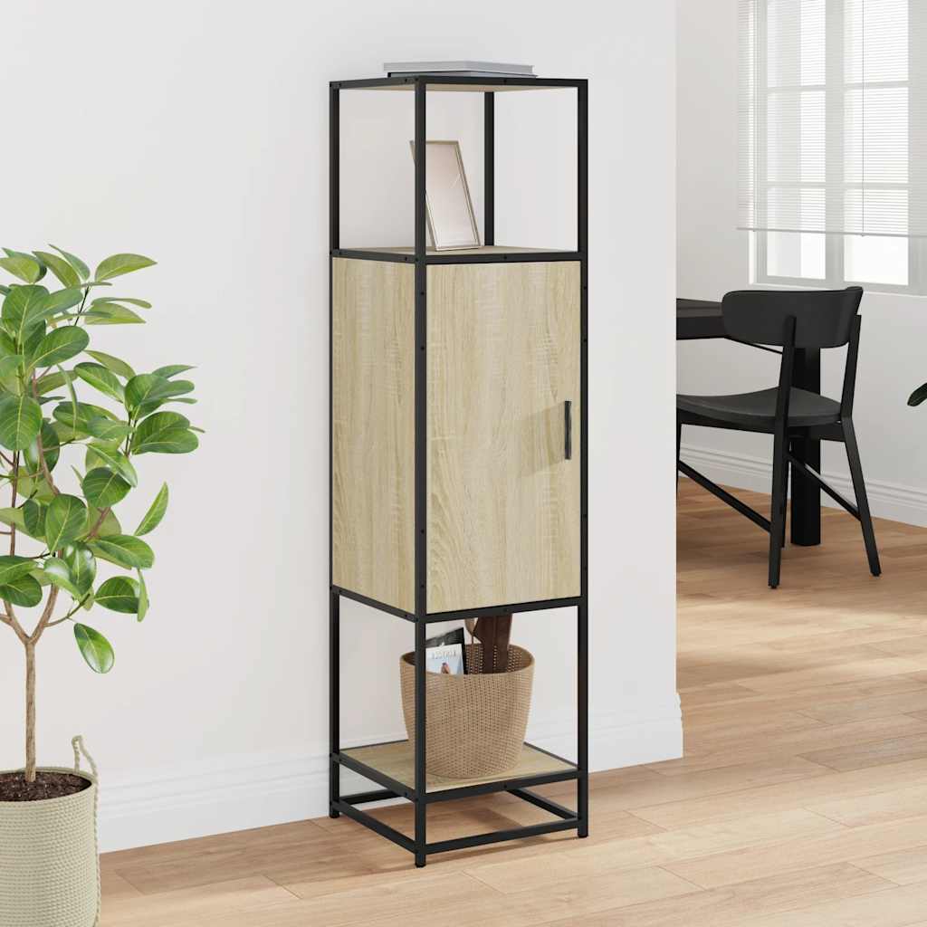Highboard sonoma eik 35,5x35x139 cm konstruert tre og metall