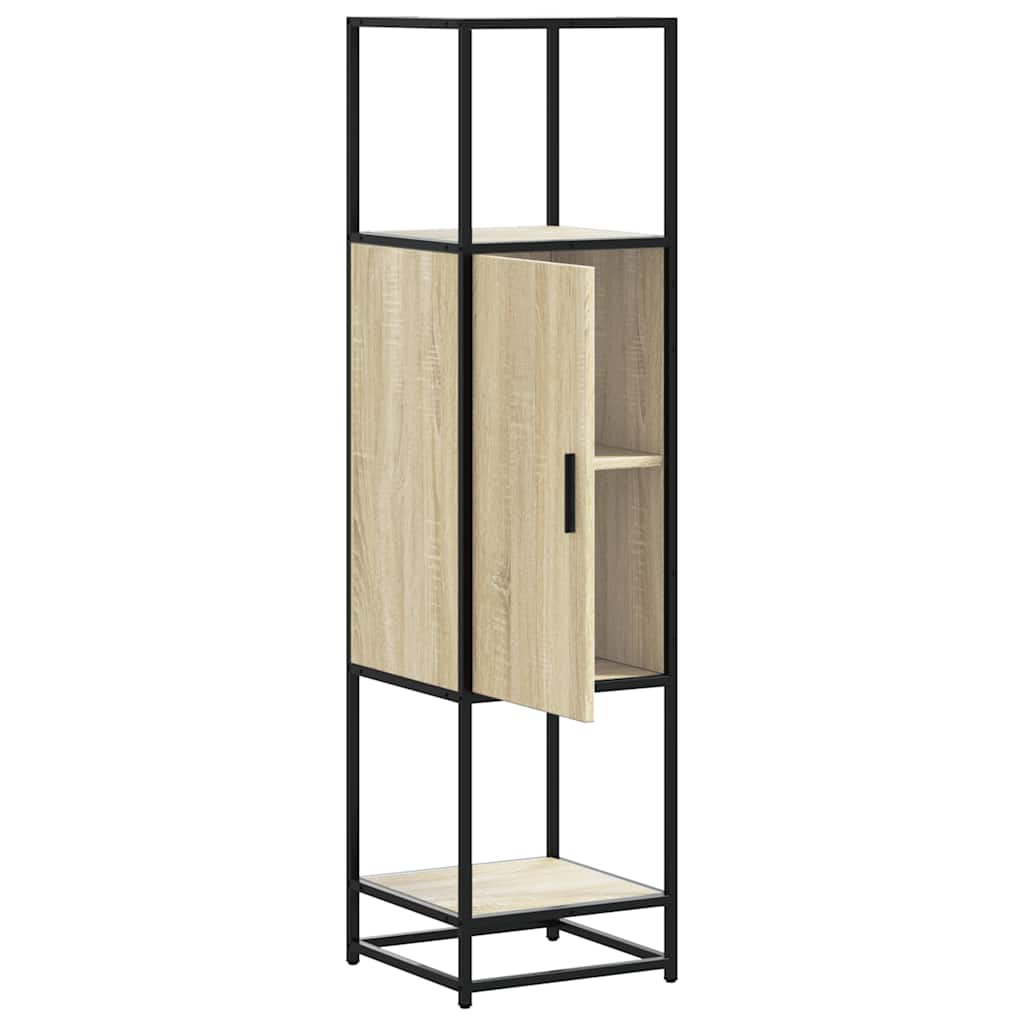 Highboard sonoma eik 35,5x35x139 cm konstruert tre og metall