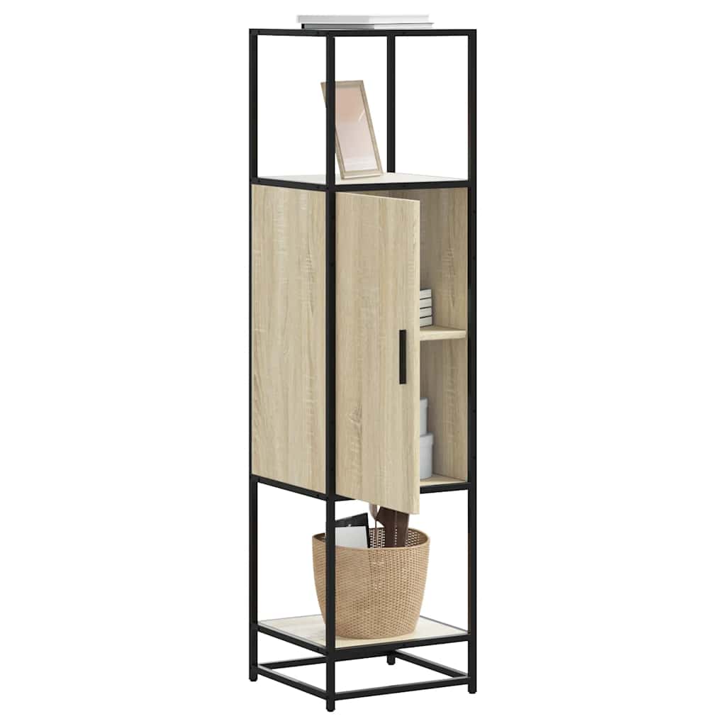 Highboard sonoma eik 35,5x35x139 cm konstruert tre og metall