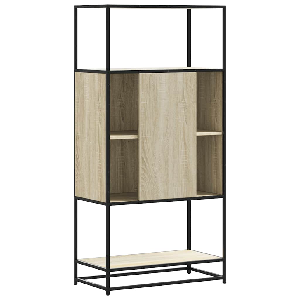 Highboard sonoma eik 68x35x139 cm konstruert tre og metall