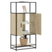 Highboard sonoma eik 68x35x139 cm konstruert tre og metall