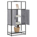 Highboard grå sonoma 68x35x139 cm konstruert tre og metall