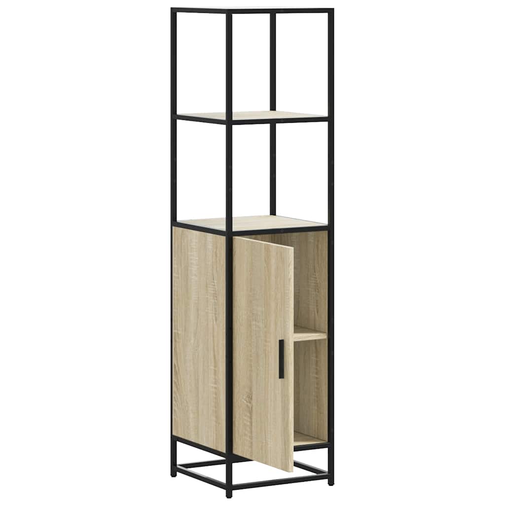 Highboard sonoma eik 35,5x35x139 cm konstruert tre og metall