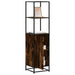 Highboard røkt eik 35,5x35x139 cm konstruert tre og metall