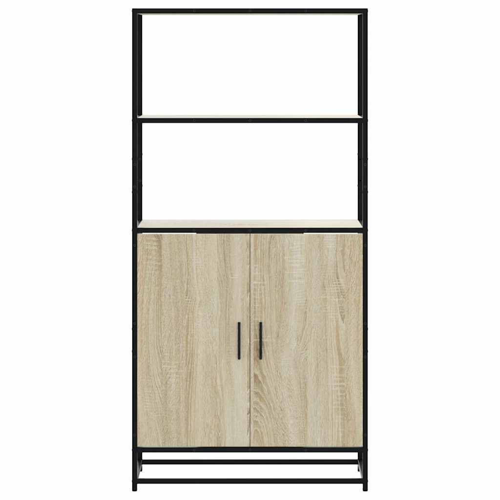 Highboard sonoma eik 68x35x139 cm konstruert tre og metall