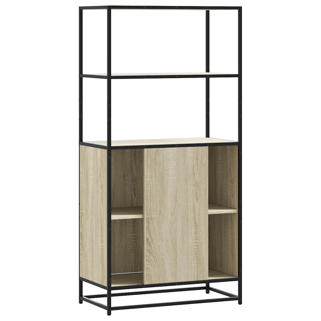 Highboard sonoma eik 68x35x139 cm konstruert tre og metall