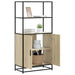 Highboard sonoma eik 68x35x139 cm konstruert tre og metall