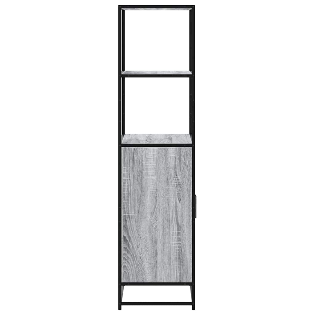 Highboard grå sonoma 68x35x139 cm konstruert tre og metall