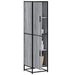 Highboard grå sonoma 35,5x35x139 cm konstruert tre og metall