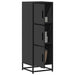 Highboard svart 35,5x35x106,5 cm konstruert tre og metall