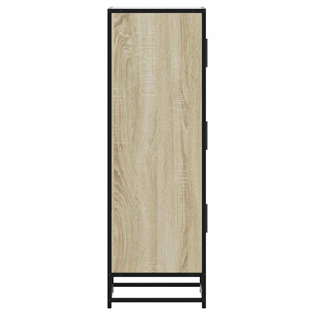 Highboard sonoma eik 35,5x35x106,5 cm konstruert tre og metall