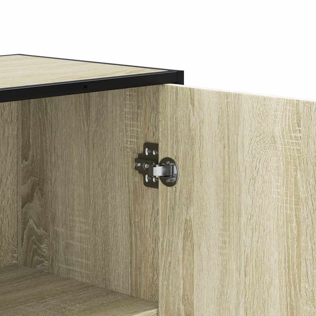 Highboard sonoma eik 35,5x35x106,5 cm konstruert tre og metall