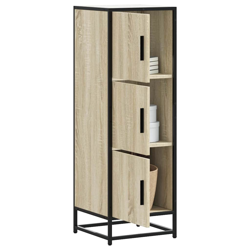 Highboard sonoma eik 35,5x35x106,5 cm konstruert tre og metall