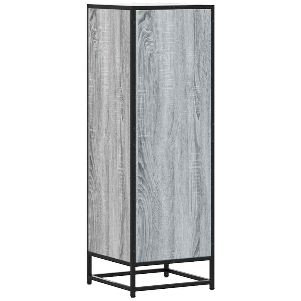 Highboard grå sonoma 35,5x35x106,5 cm konstruert tre og metall