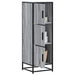 Highboard grå sonoma 35,5x35x106,5 cm konstruert tre og metall