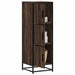 Highboard brun eik 35,5x35x106,5 cm konstruert tre og metall