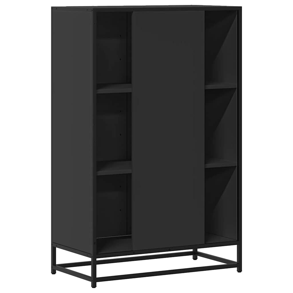 Highboard svart 68x35x106,5 cm konstruert tre og metall