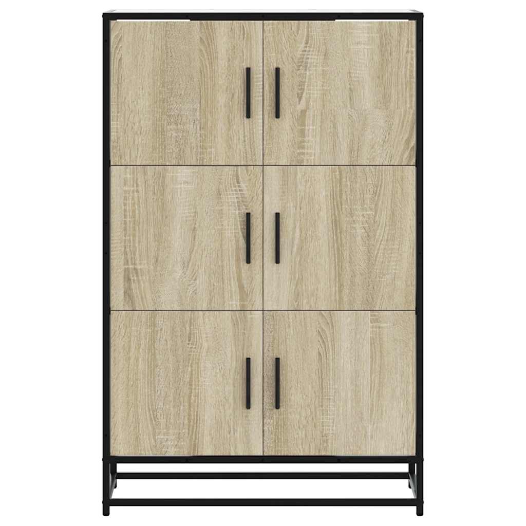 Highboard sonoma eik 68x35x106,5 cm konstruert tre og metall