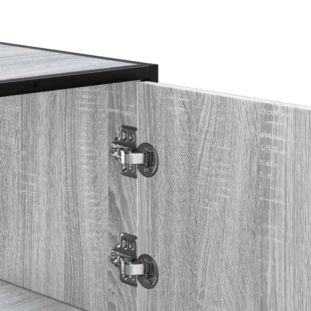 Highboard grå sonoma 68x35x106,5 cm konstruert tre og metall