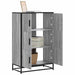 Highboard grå sonoma 68x35x106,5 cm konstruert tre og metall