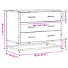 Kommode sonoma eik 70x41x56 cm konstruert tre