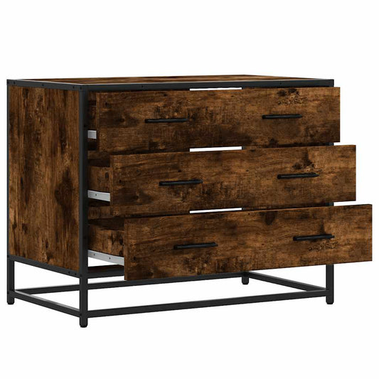 Kommode røkt eik 70x41x56 cm konstruert tre