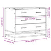 Kommode røkt eik 70x41x56 cm konstruert tre