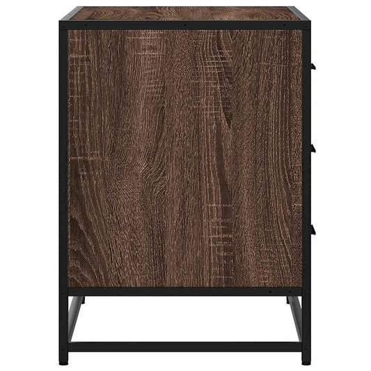 Kommode brun eik 70x41x56 cm konstruert tre