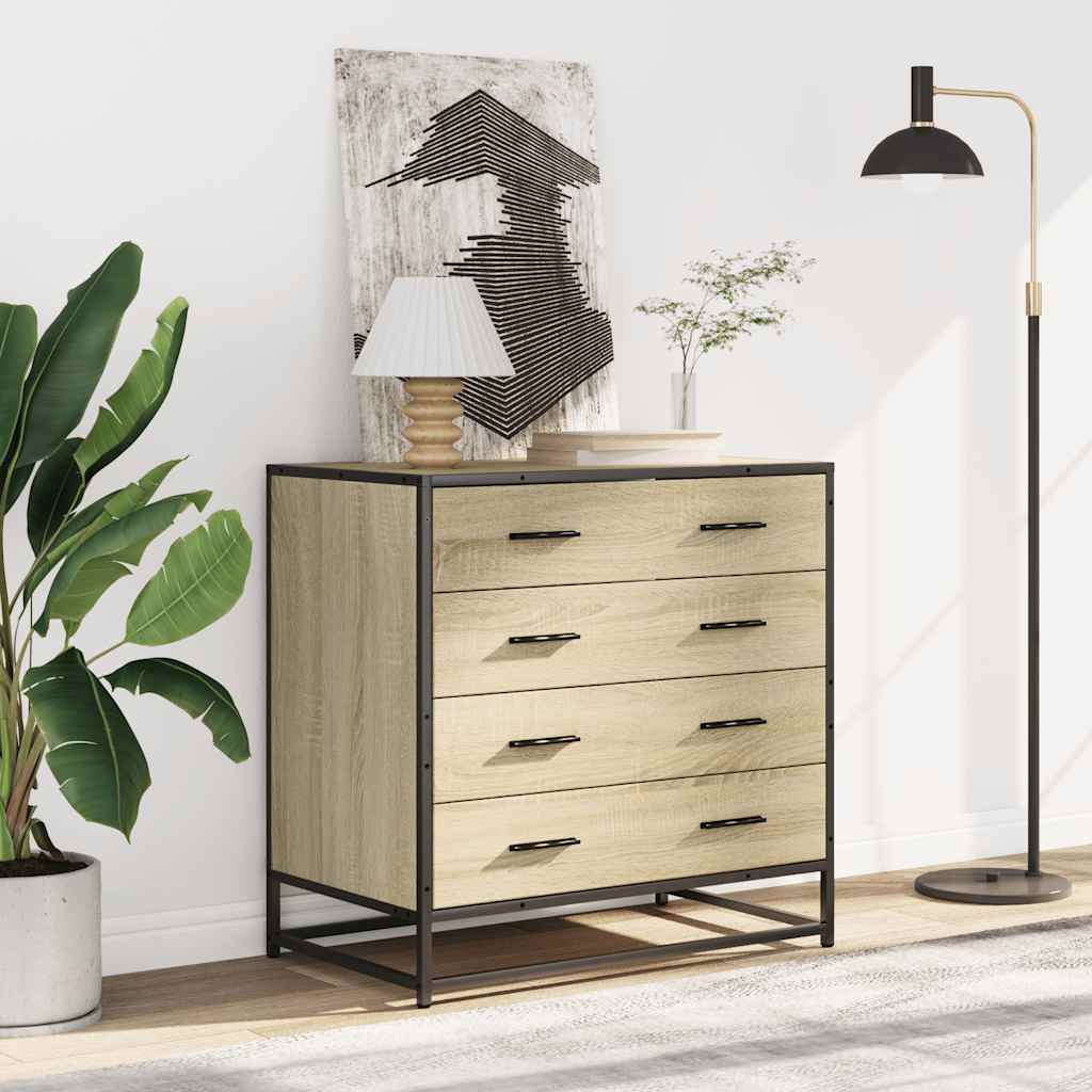 Kommode sonoma eik 70x41x70 cm konstruert tre