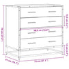 Kommode sonoma eik 70x41x70 cm konstruert tre