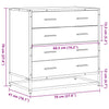 Kommode røkt eik 70x41x70 cm konstruert tre