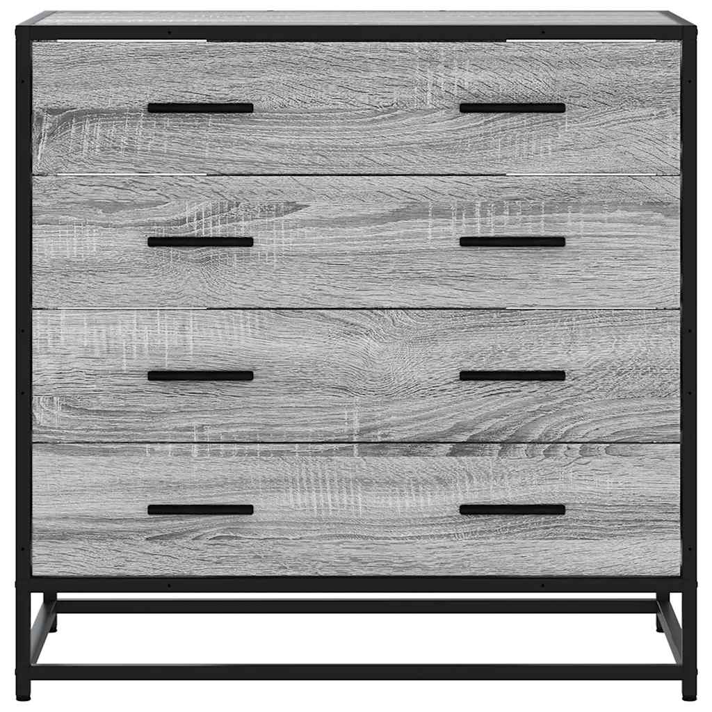 Kommode grå sonoma 70x41x70 cm konstruert tre