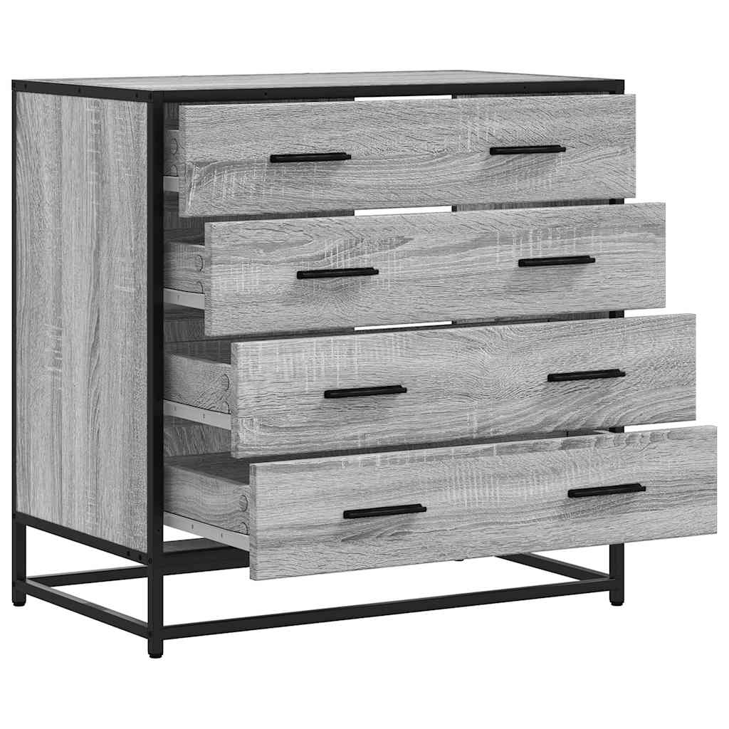 Kommode grå sonoma 70x41x70 cm konstruert tre