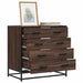 Kommode brun eik 70x41x70 cm konstruert tre