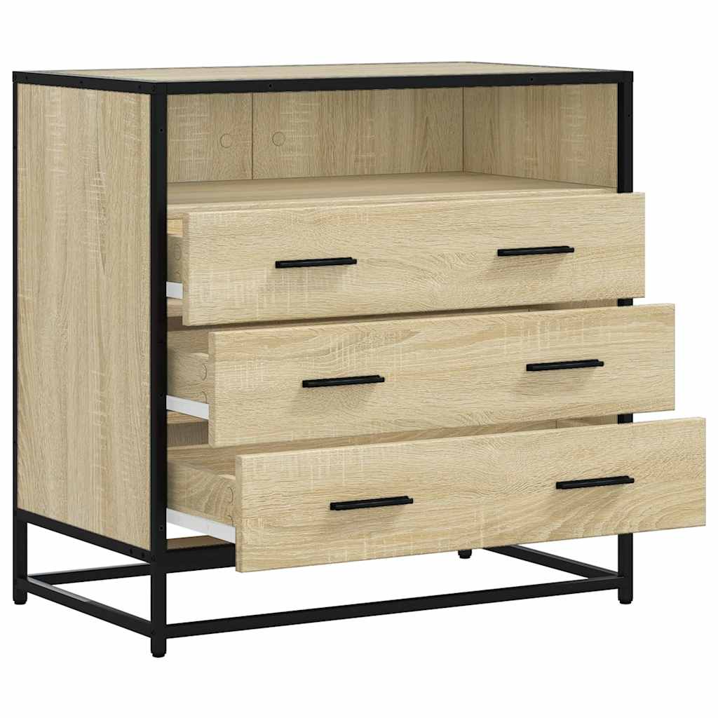 Kommode sonoma eik 70x41x70 cm konstruert tre