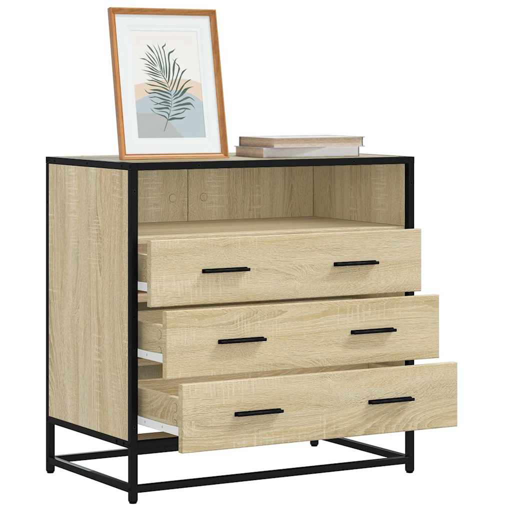 Kommode sonoma eik 70x41x70 cm konstruert tre