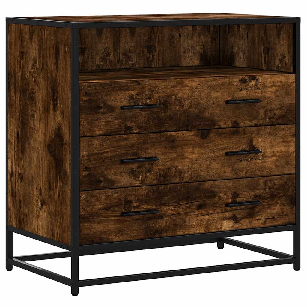 Kommode røkt eik 70x41x70 cm konstruert tre