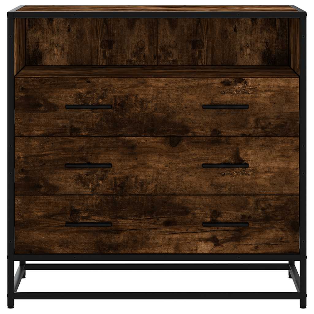Kommode røkt eik 70x41x70 cm konstruert tre
