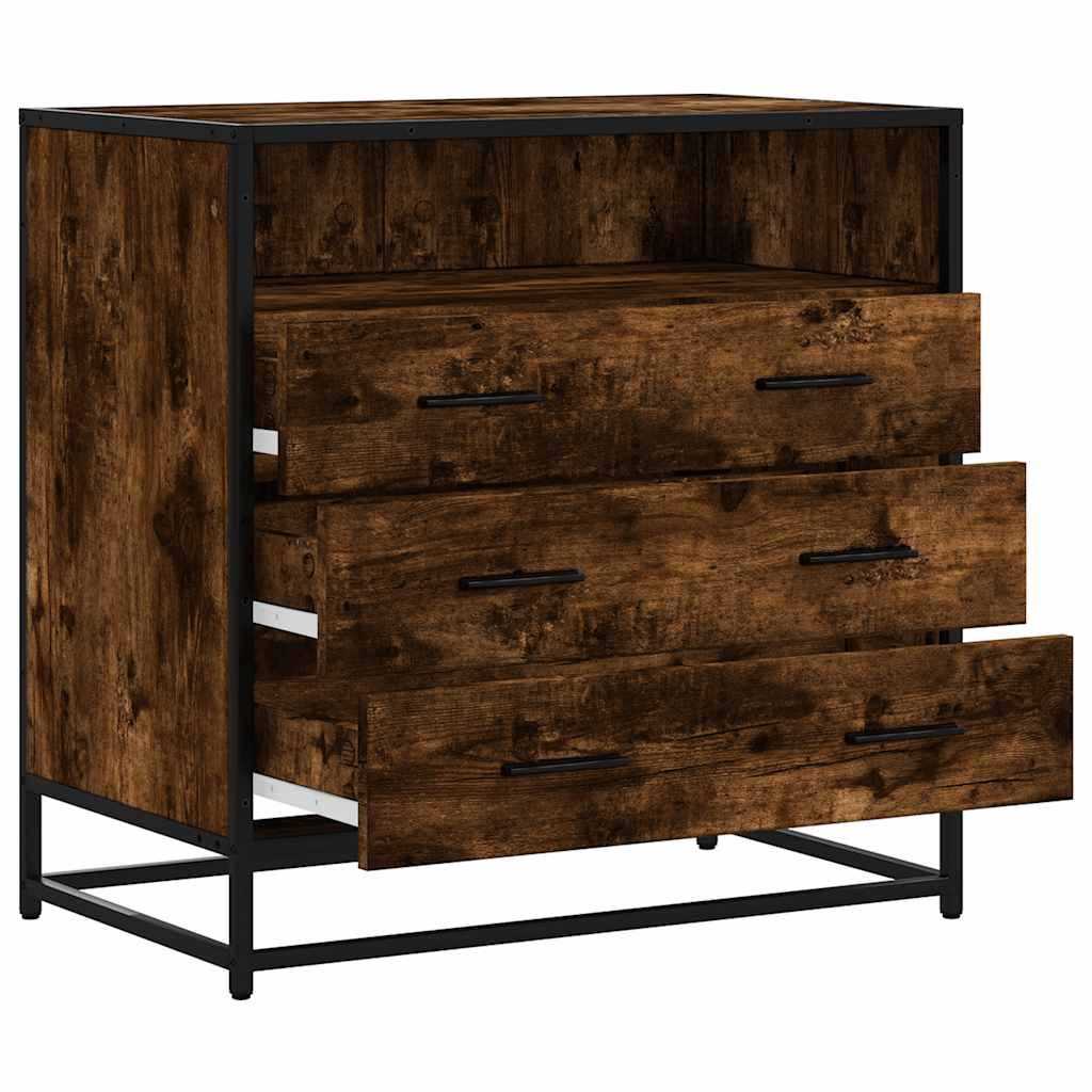 Kommode røkt eik 70x41x70 cm konstruert tre