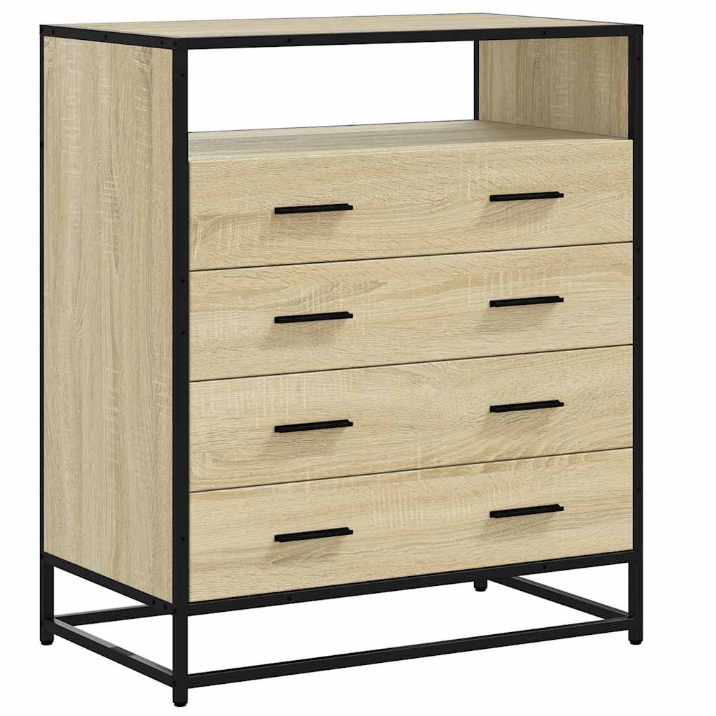 Kommode sonoma eik 70x41x83,5 cm konstruert tre