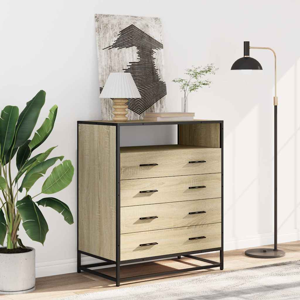 Kommode sonoma eik 70x41x83,5 cm konstruert tre