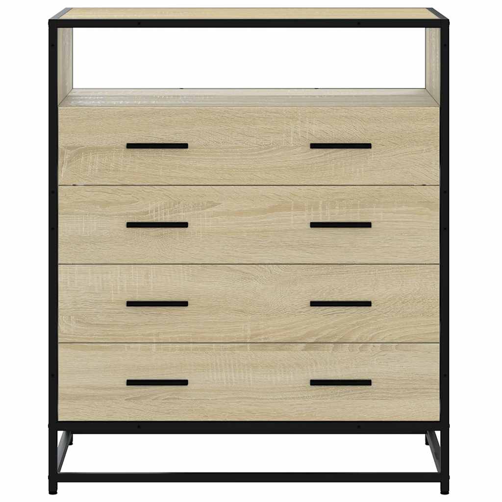 Kommode sonoma eik 70x41x83,5 cm konstruert tre