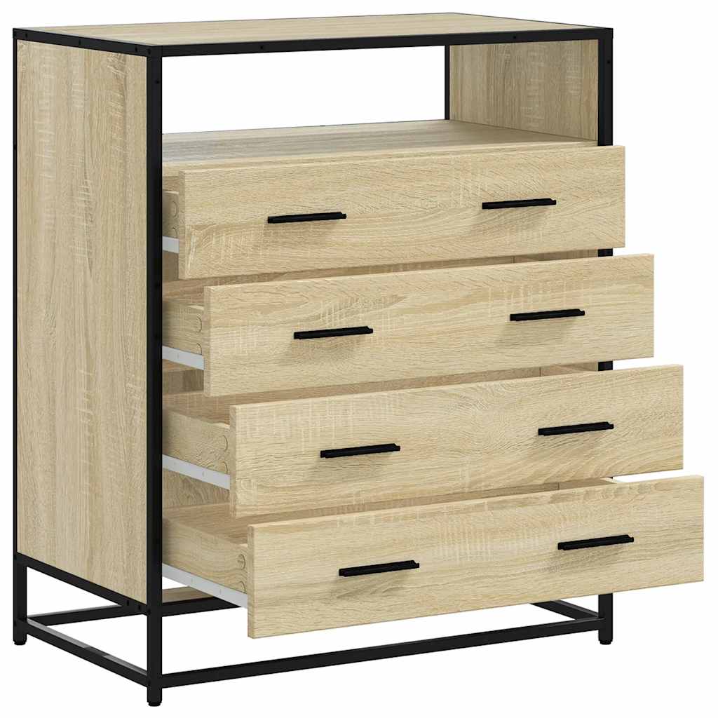 Kommode sonoma eik 70x41x83,5 cm konstruert tre
