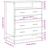 Kommode sonoma eik 70x41x83,5 cm konstruert tre