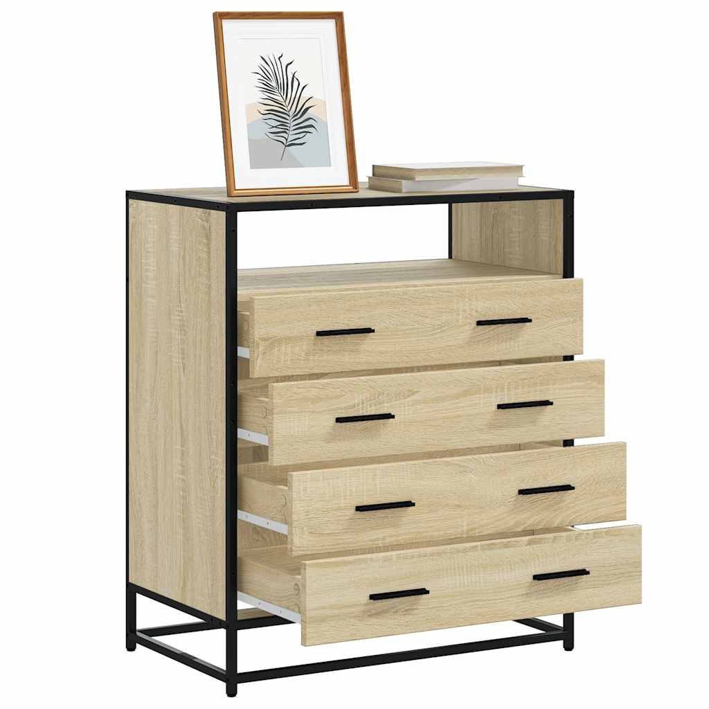 Kommode sonoma eik 70x41x83,5 cm konstruert tre