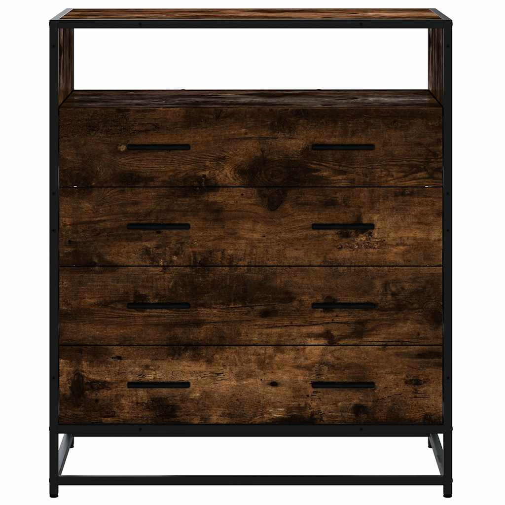 Kommode røkt eik 70x41x83,5 cm konstruert tre