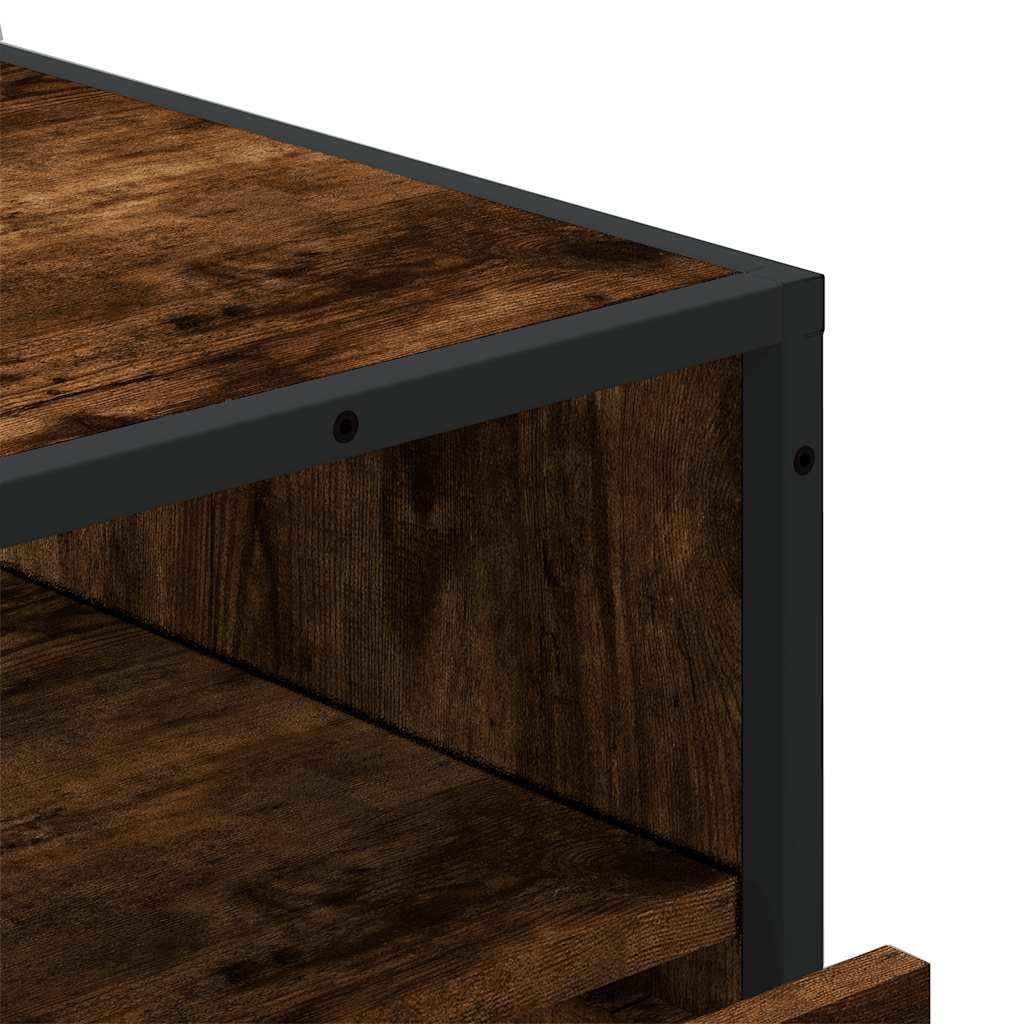 Kommode røkt eik 70x41x83,5 cm konstruert tre