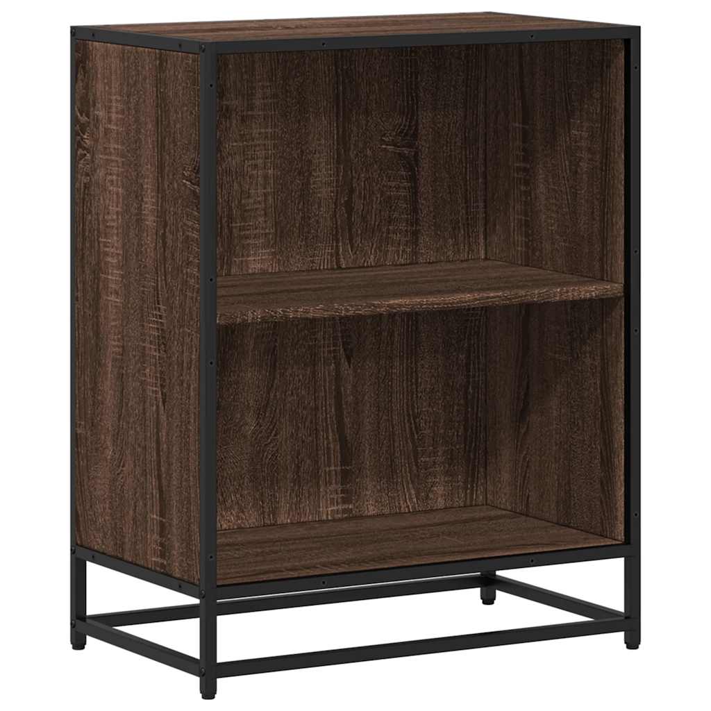 Bokhylle brun eik 60x35x76 cm konstruert tre